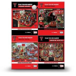 Texas Tech Red Raiders 4 in 1 puzzle pack